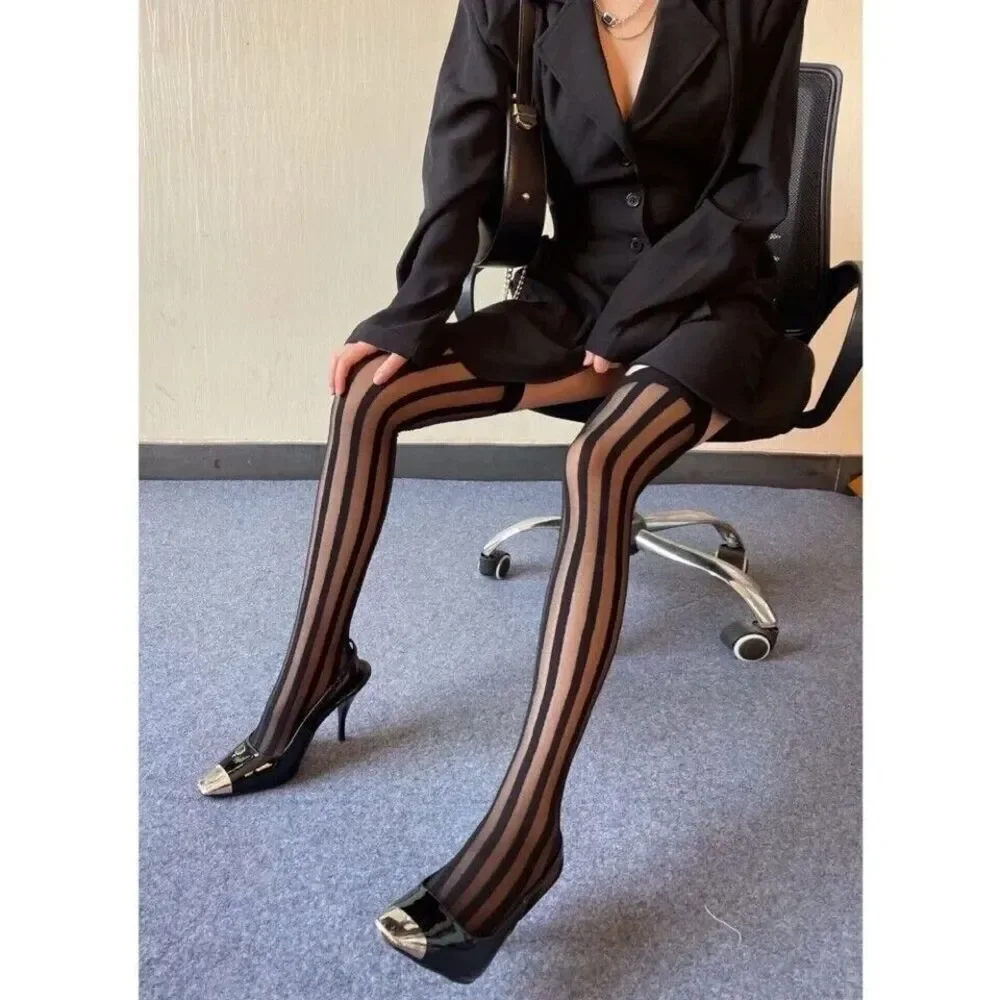New Without Tags Striped Thigh High Circus French Stockings